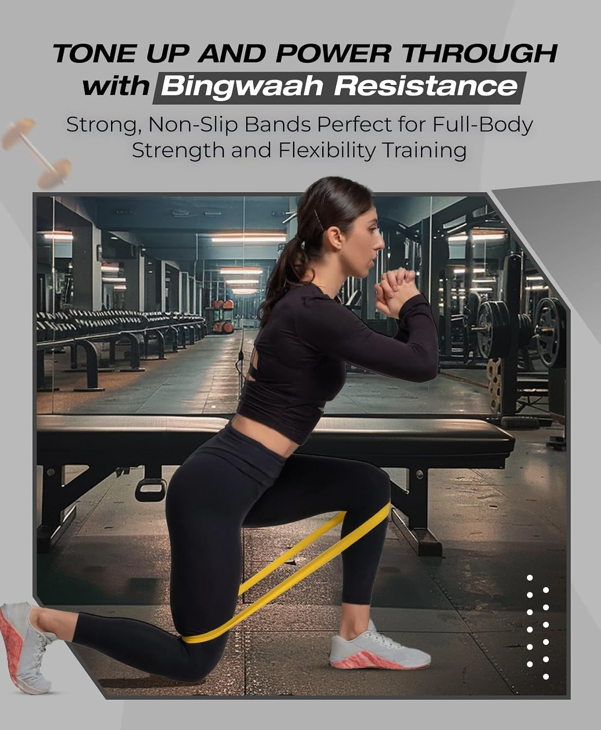 Loop Resistance Exercise Bands – Fabric & Elastic Sets of Exercise Bands for Strength Training - Rehab, Yoga, Pilates & Home Workout with Instruction Guide
